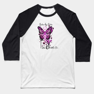 Breast Cancer Awareness Butterfly Pink Ribbon Baseball T-Shirt